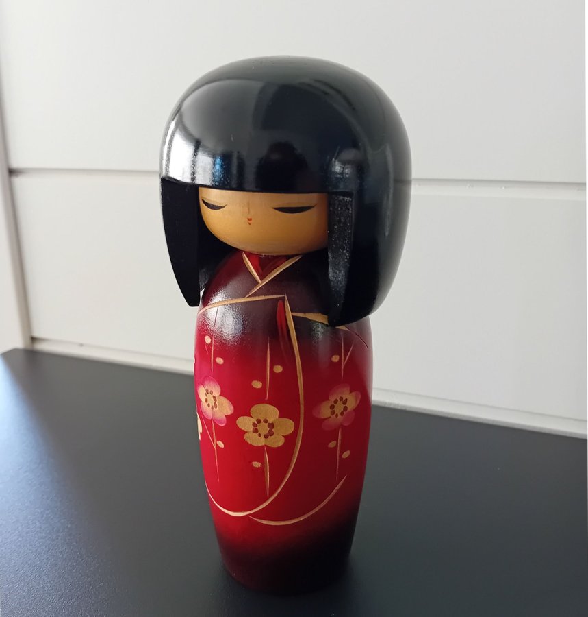 Japansk Kokeshi doll docka trä Retro Vintage Japan