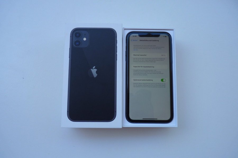 Black iPhone 11 64GB-Olåst