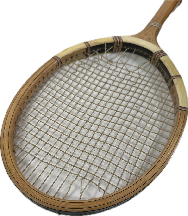 Vintage Svensk Tennis racket Champion I trä Gemla Fabrikers AB Diö Wood Racquet