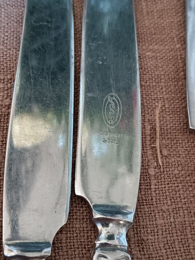 Bestick Bla knivar Gense Svensk spets