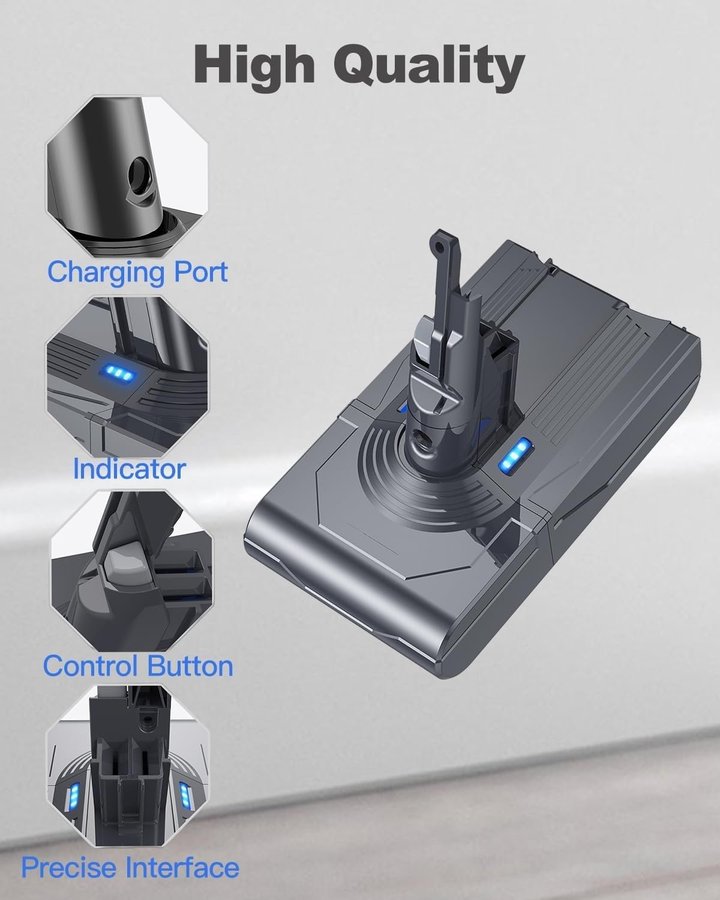 NYTT 6 000 mAh ersättningsbatteri för Dyson V8 Absolute mfl | Ordpris 489kr