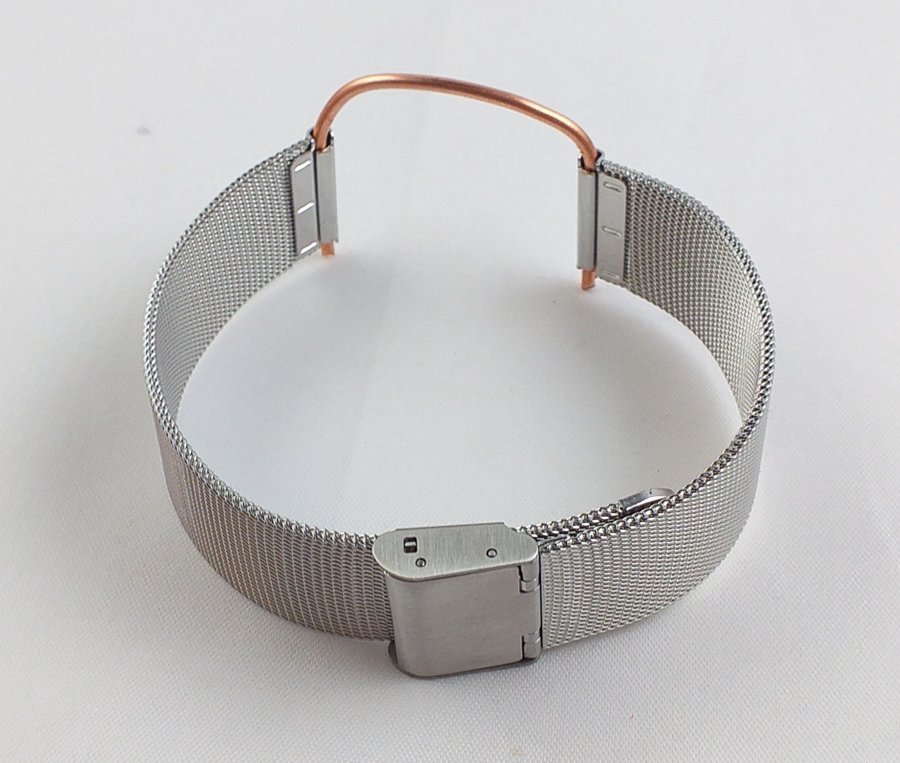 *NY Armbandslänk - Mesh stål länk Solid Två-delad 14 mm Längd 12-18 cm