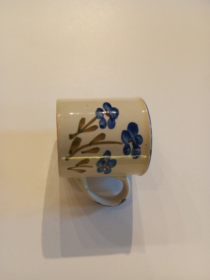 Porslin kaffe te mugg motiv med blommor