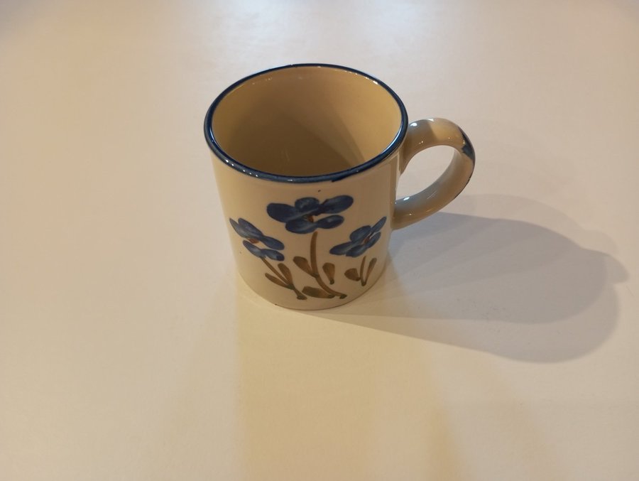 Porslin kaffe te mugg motiv med blommor