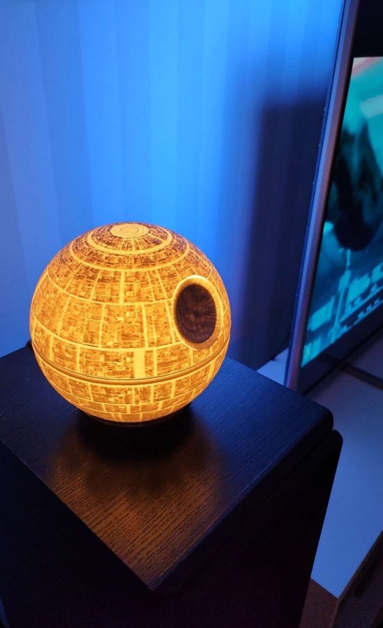 Starwars Deathstar Lampa - Ikea Fado 17cm