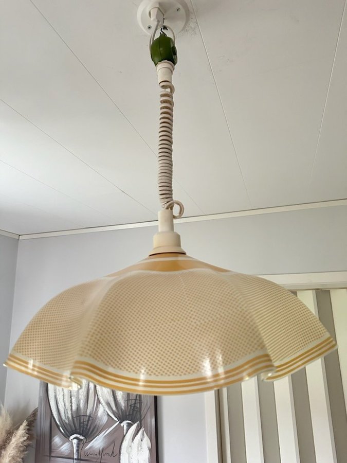 Retro funkis art deco taklampa lampa höjsänkbar dragspel