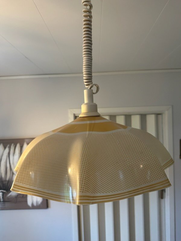 Retro funkis art deco taklampa lampa höjsänkbar dragspel