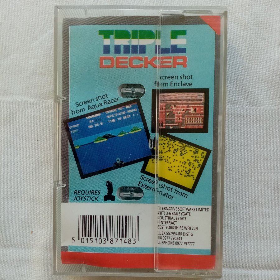 Triple Decker 1 (Alternative Software) Aqua Racer mm - Commodore 64/C64 Spel