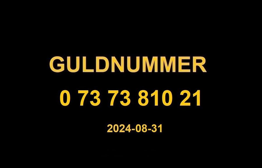 0 73 73 810 21 GULDNUMMER mobilnummer telefonnummer kontantkort nummer guld