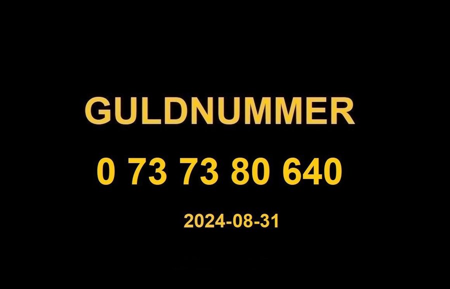 0 73 73 80 640 GULDNUMMER mobilnummer telefonnummer kontantkort nummer guld