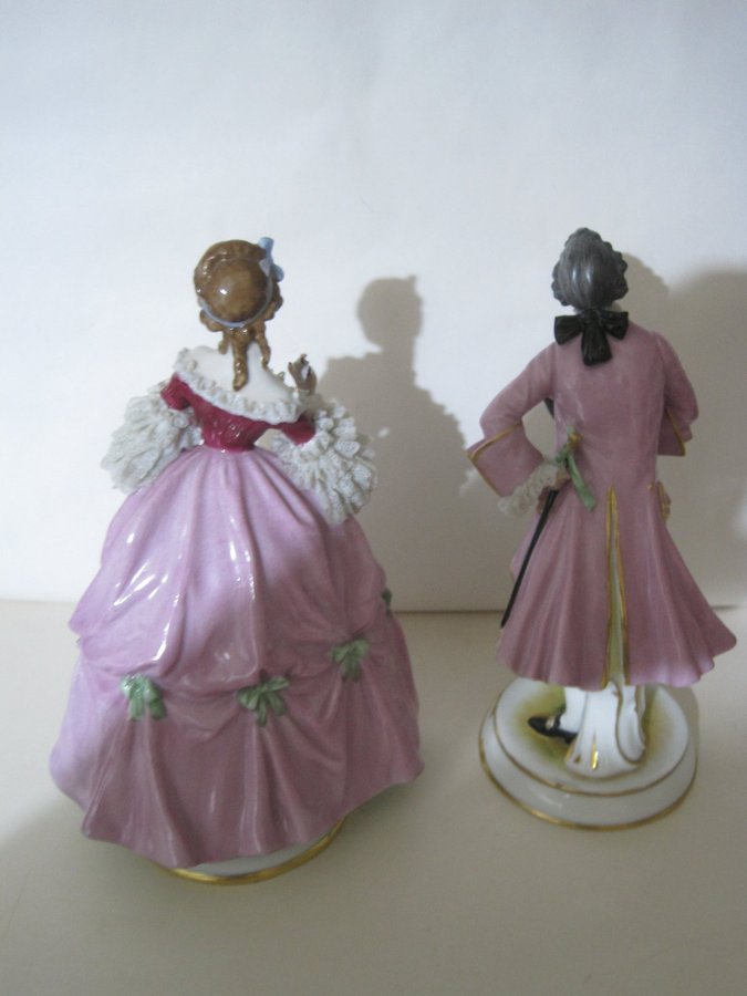 FIGURIN porslin 2 figurer rokokostil Germany