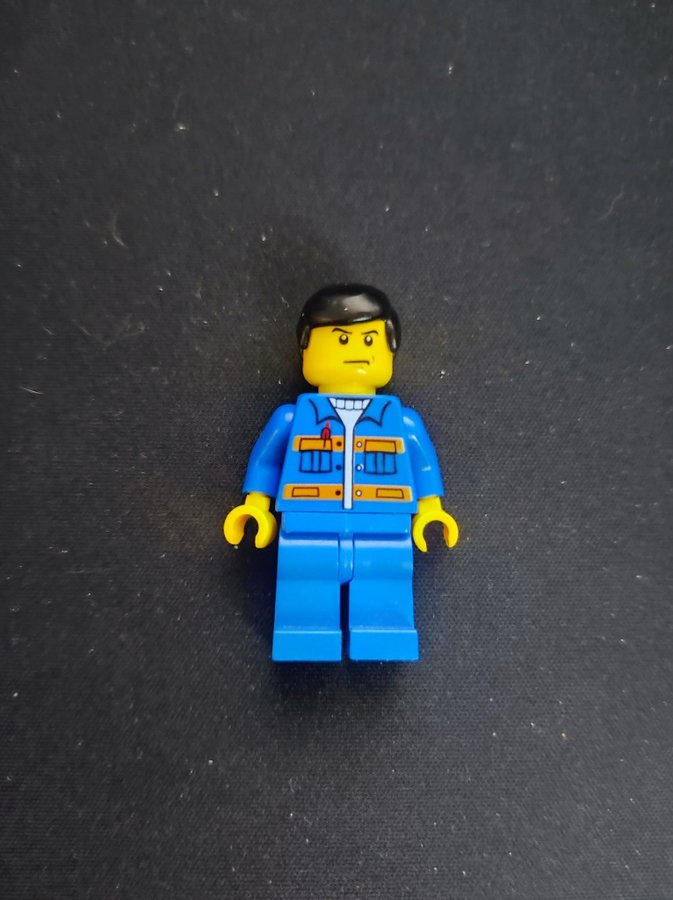 Lego City - cty0139 - Blue Jacket with Pockets and Orange Stripes