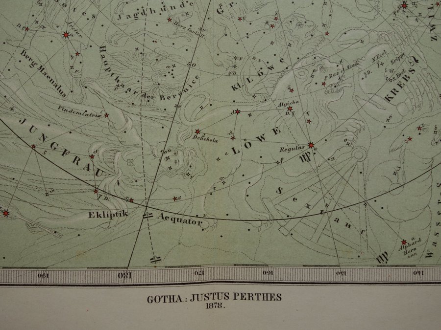 antik stjärnkarta över den norra himlen gammalt astronomitryck stjärna tryck