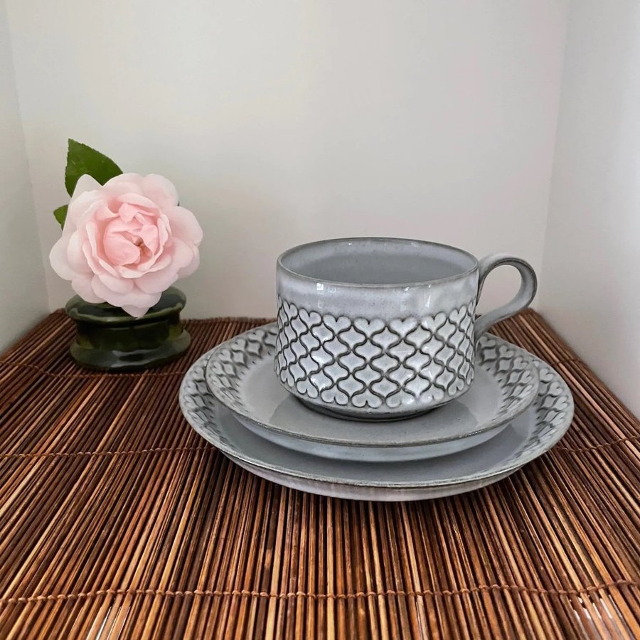 Quistgaard Cordial Trio Set Cup Saucer and Cake Plate - Danish Design