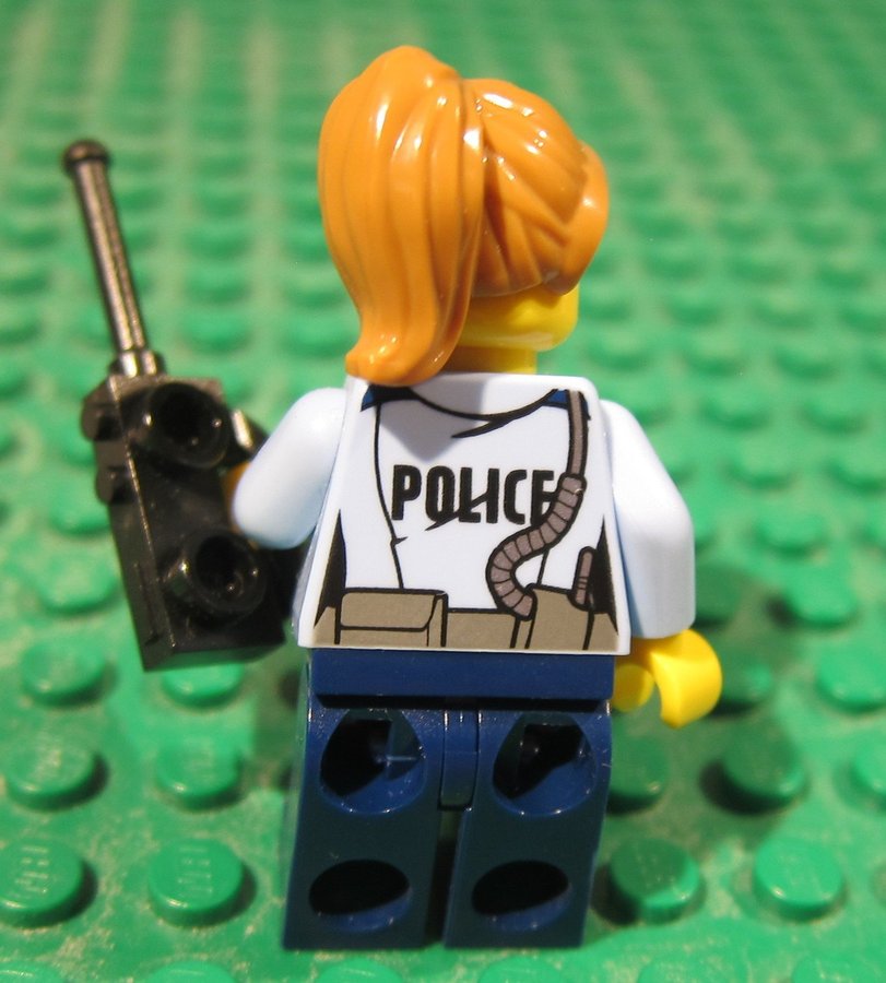 LEGO figur Polis Police Sheriff tjej flicka Walkie-talkie