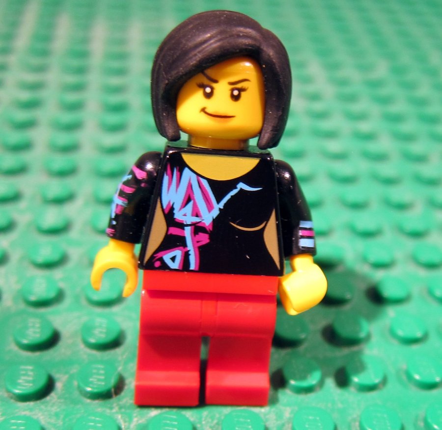 LEGO figur tjej flicka svart page