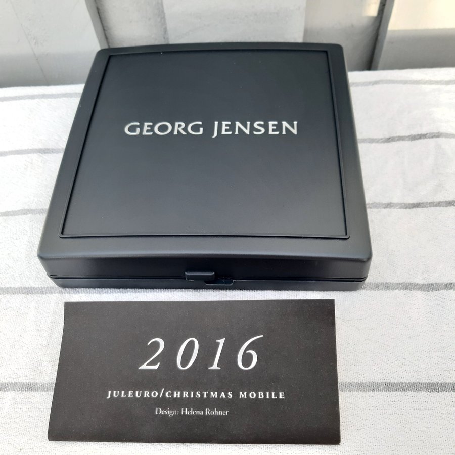 2016 Juleuro Magnolia Krans ANNUAL Gold Plated Christmas Mobile GEORG JENSEN