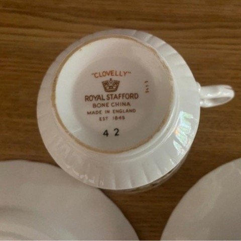 Royal Stafford Bone China Clovelly kaffekopp fat assiett (set 2/4)