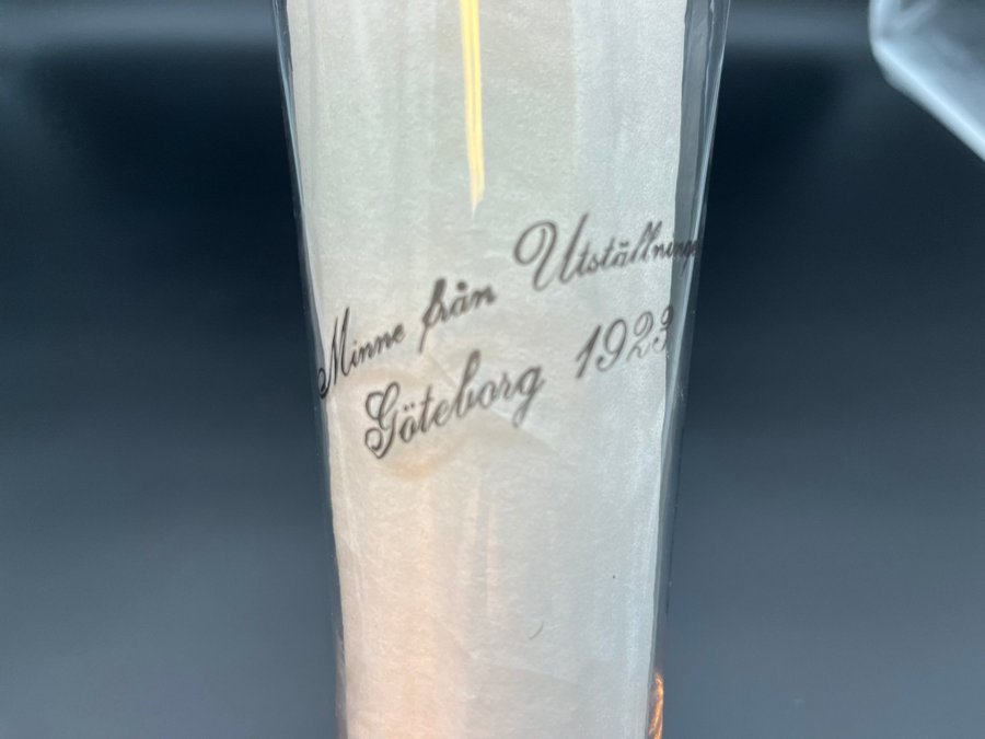 Ölglas Minnesglas från utställningen 1923