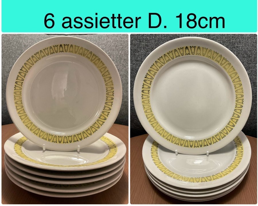 6 assietter D 18cm - CAMPANULA GEFLE