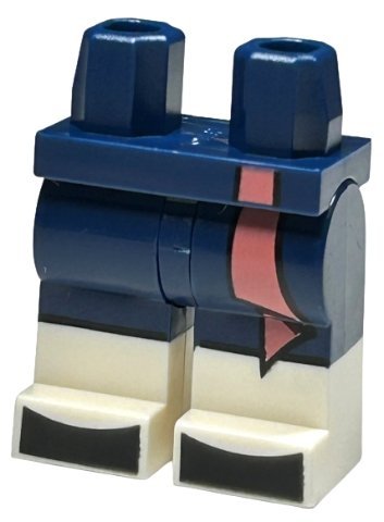Dark Blue Hips and Legs with Molded White Lower- LEGO - Minifigur - 970c00pb1485