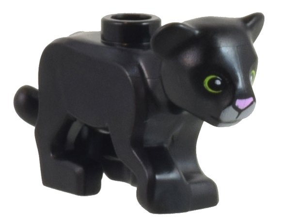 Black Lion Baby Cub with Bright Pink Nose - LEGO - 77307pb03