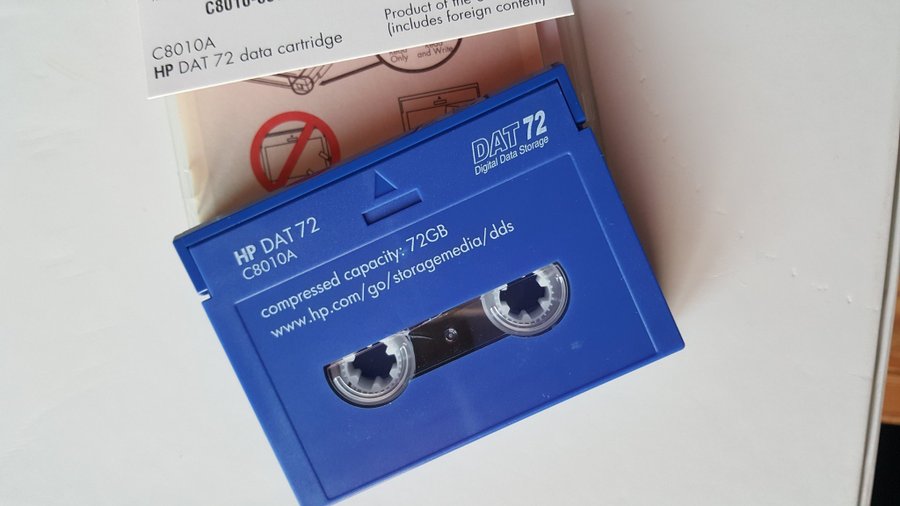 HP DAT 72 data cartridge