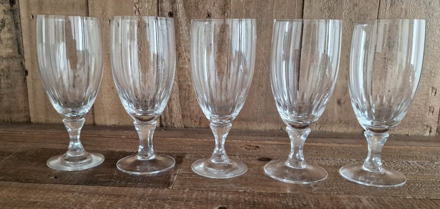 5 st Johansfors kristall vinglas champagneglas med vintage design