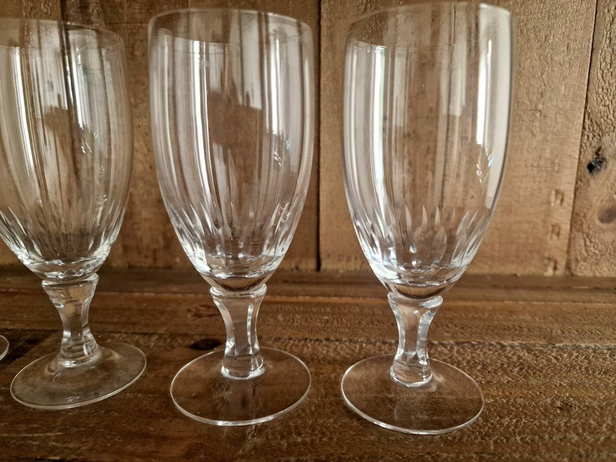 5 st Johansfors kristall vinglas champagneglas med vintage design