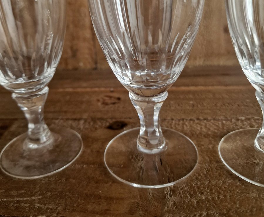 5 st Johansfors kristall vinglas champagneglas med vintage design