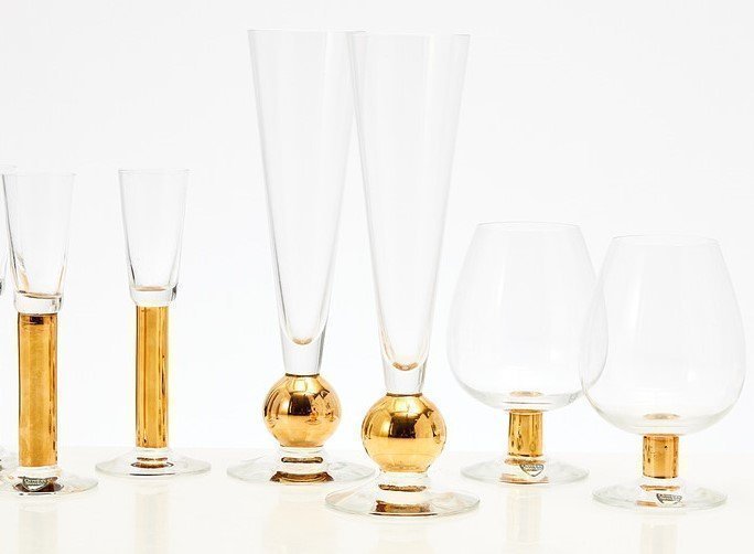 Nobel 2 Nubbe + 2 Konjak/Brandy + 2 Champagne (tot 6-glas) Gunnar Cyrén Orrefors