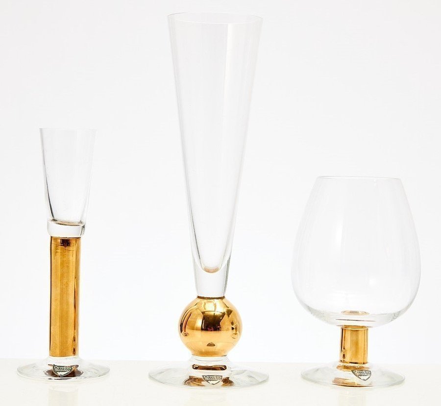 Nobel 2 Nubbe + 2 Konjak/Brandy + 2 Champagne (tot 6-glas) Gunnar Cyrén Orrefors