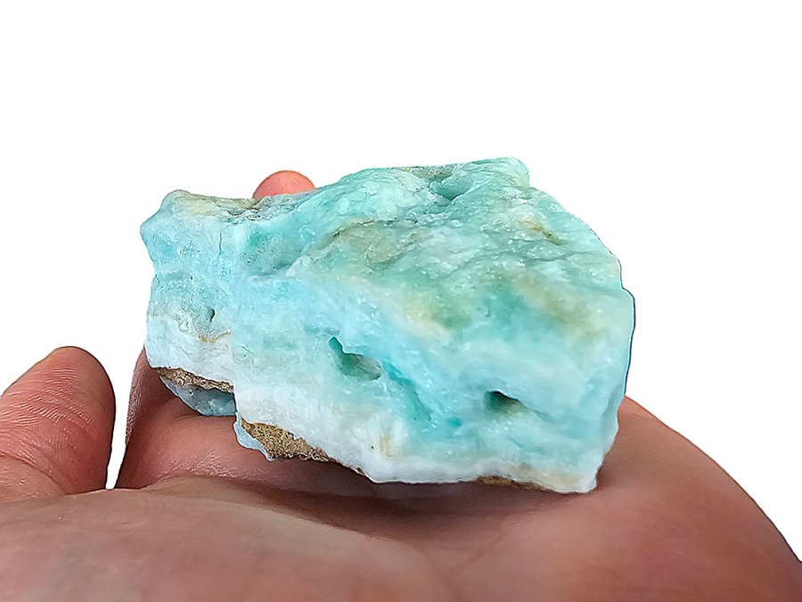 Jättefint rå blå / turkosfärgad Aragonit kristall kluster Natursten Mineral NY