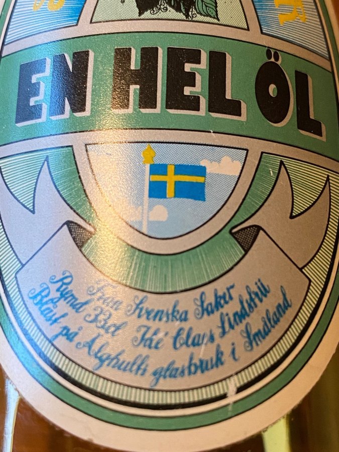Retro gamla5 st ölglas från Älghults glasbruk i Småland