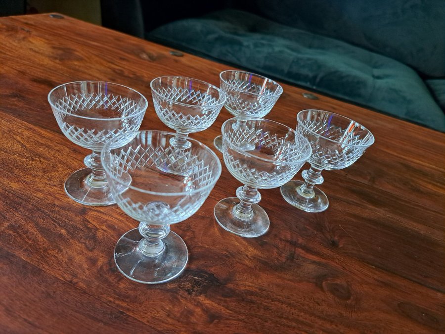 6 st Likörglas vintage