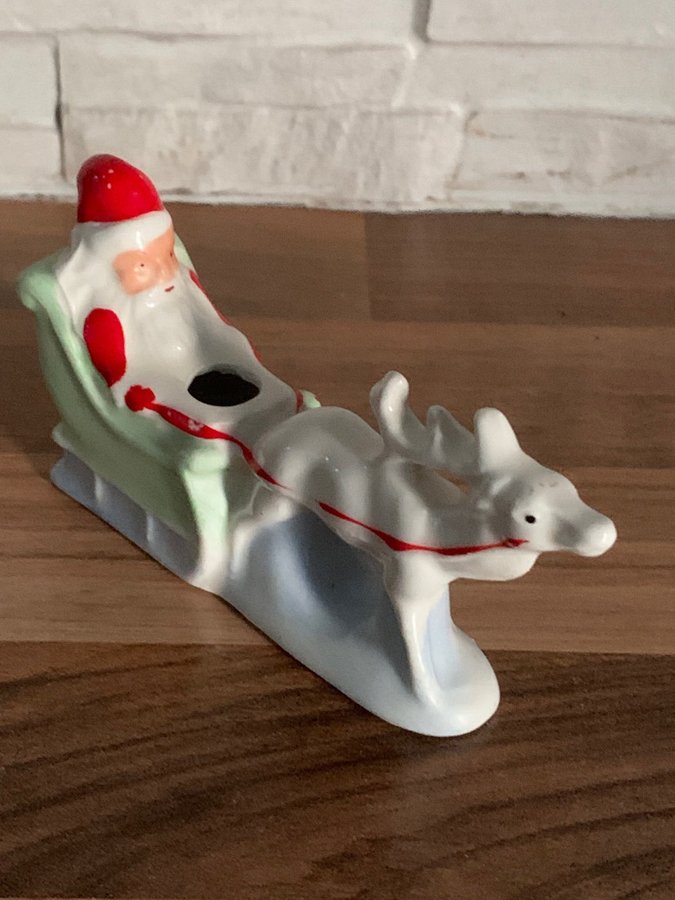 Retro tomte med ren ljusstake