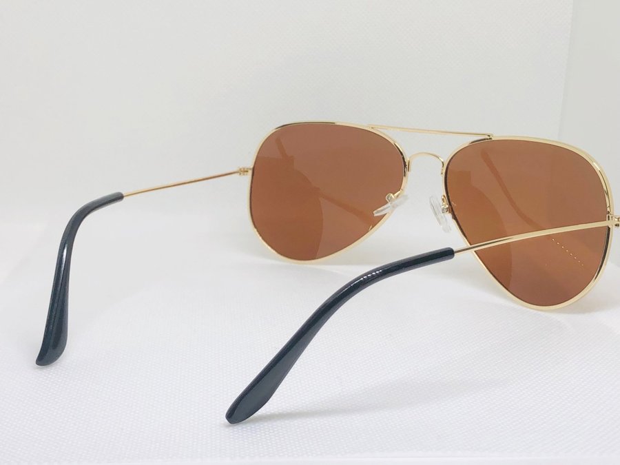 Pilot solglasögon / solbrillor i brons / brun / gyllenbrun / koppar