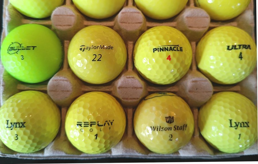 20st Gula golfbollar i Mycket Bra skick (A/b-klass)