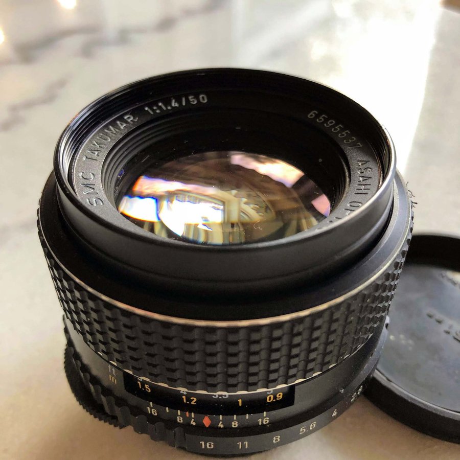 Asahi SMC Takumar 50mm f14 M42 8 aperture blades Pentax