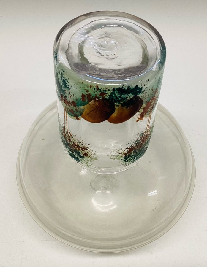 Antik 18/1900- tal underbar nattvatten flaska med glas