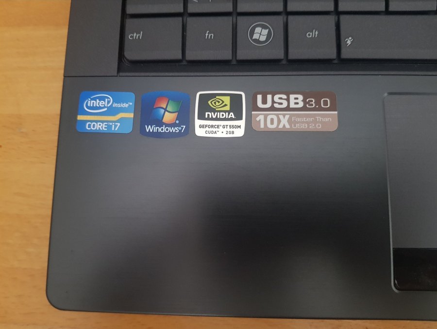 Gaming Laptop Gammal NY skick Asus N53S intel i7 nvidia gt550m bärbar dator OBS!