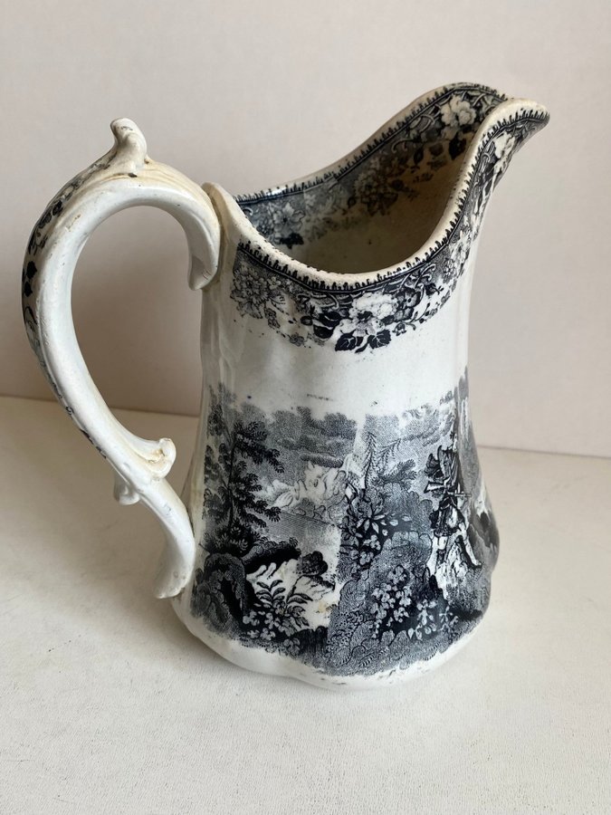 Rare 19th Cent Caledonia Antique pitcher William Adams Potteries Staffordshire