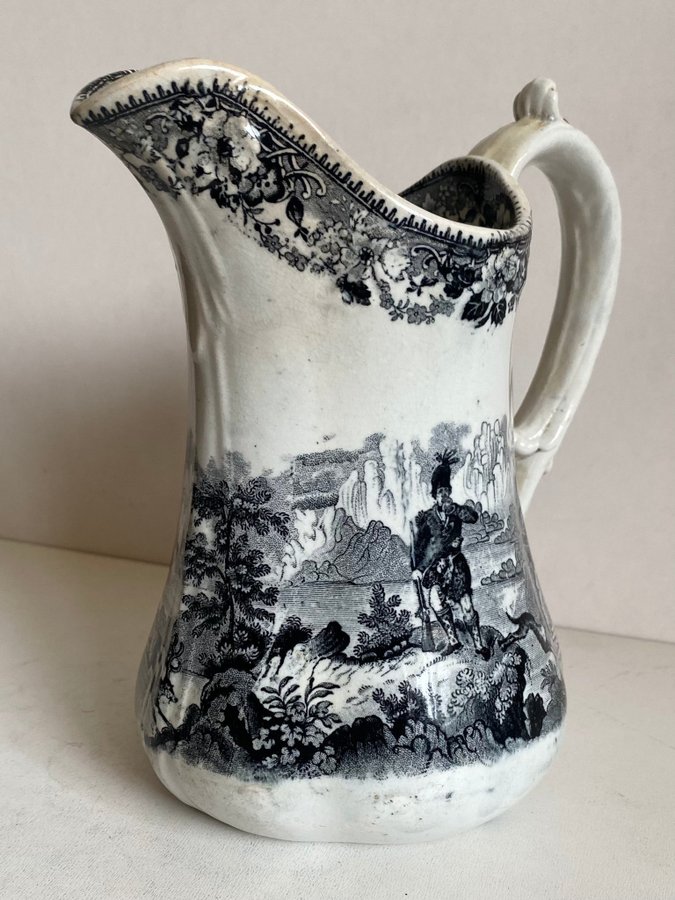 Rare 19th Cent Caledonia Antique pitcher William Adams Potteries Staffordshire