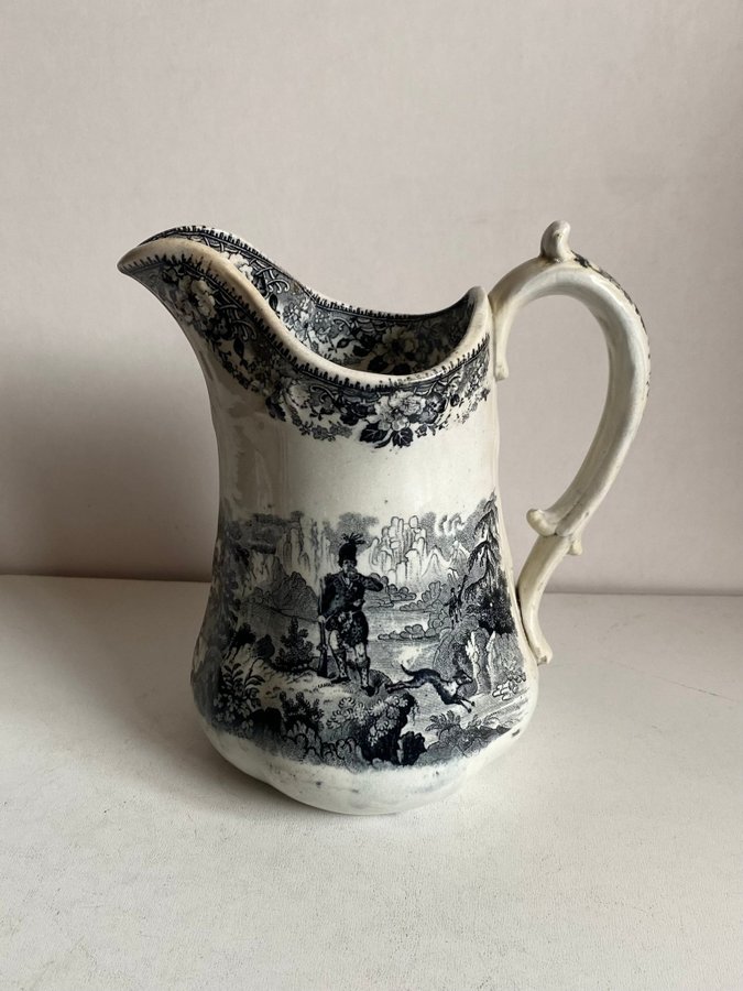 Rare 19th Cent Caledonia Antique pitcher William Adams Potteries Staffordshire