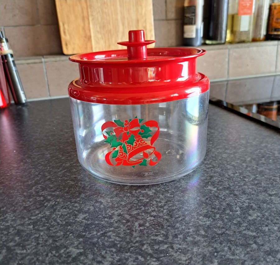 Tupperware Julburk med rött lock