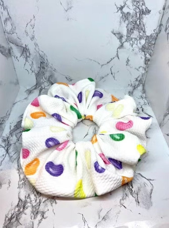 Jelly beans gelégodis överdimensionerad XL Scrunchie Enchanted Scrunch