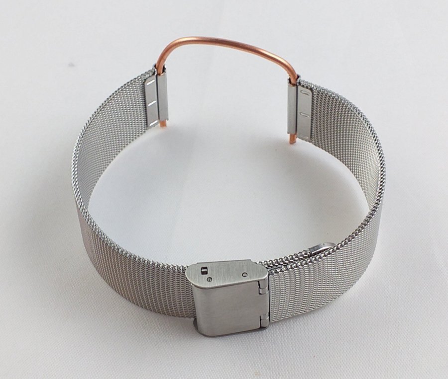 *NY Armbandslänk - Mesh stål länk Solid Två-delad 12 mm Längd 12-18 cm