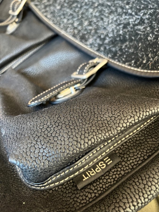 Vintage Esprit leather messenger crossbody bag