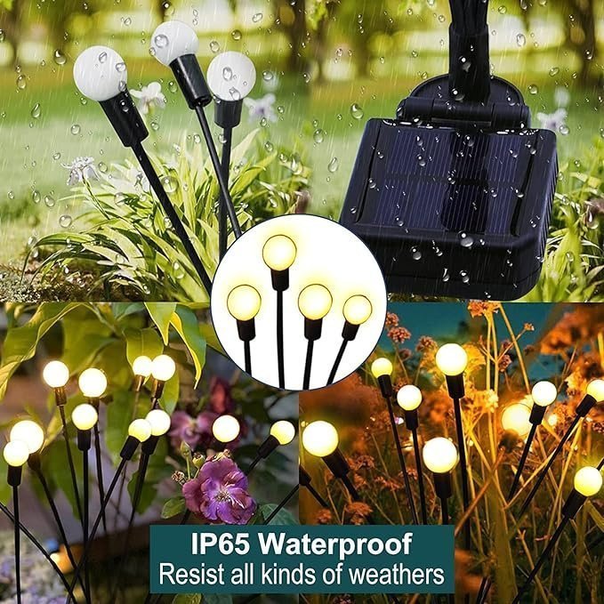 Firefly Solar Garden Light Vattentät Swing Garden Light Garden Decoration