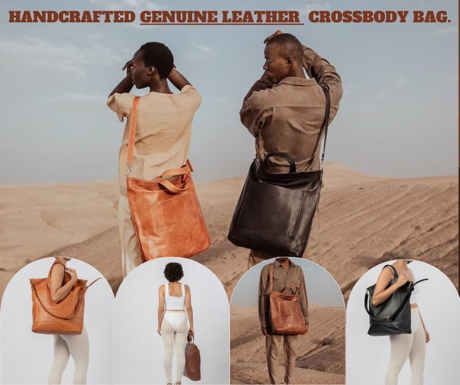 Genuine Leather Tote Bag Handmade Oversized Weekender Bag Ultra Large Tote